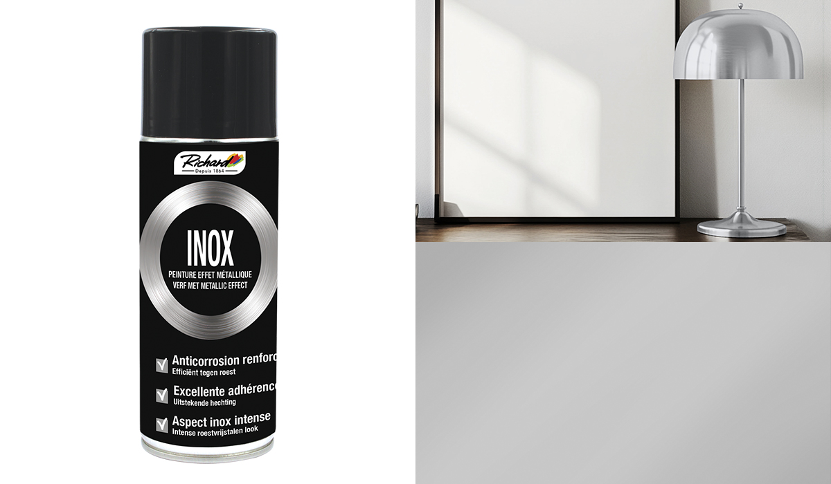 Aérosol Inox, pour une finition protectrice avec un effet acier inoxydable