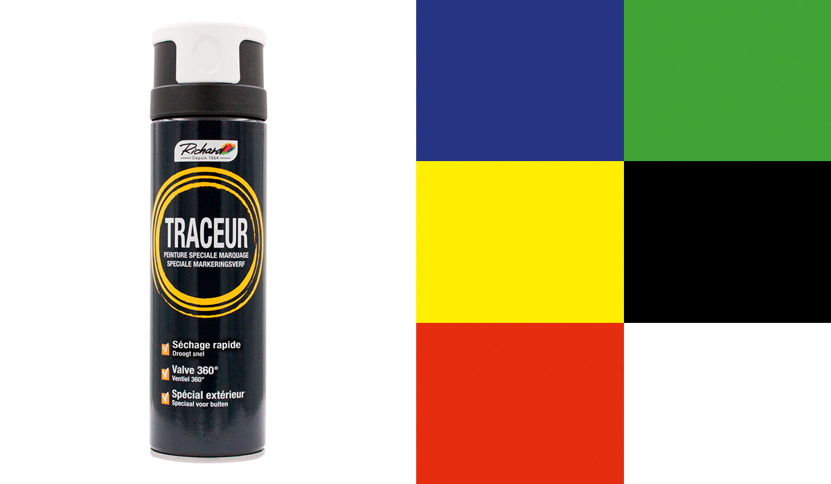 Richard marking aerosol paint temporary tracer