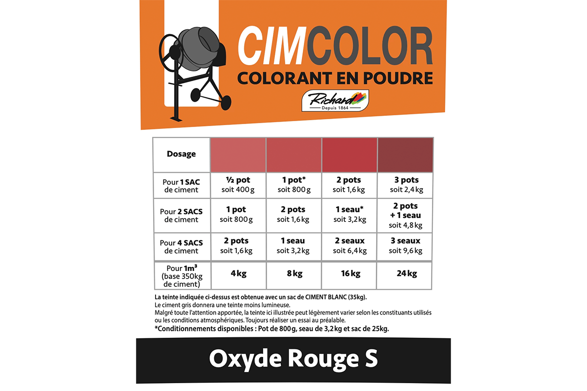 Dosage Pigment Colorant en poudre CimColor